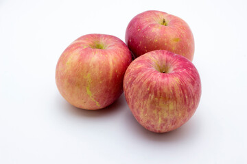 selective focus Fresh Red apple isolated on white background