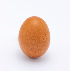 close up of Chicken egg isolated on white background