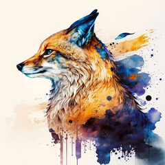 Watercolor illustration of an animal - Create with generative AI technology