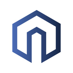Blue Geometric Gradient Logo