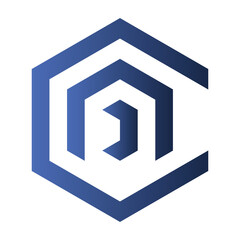 Blue Geometric Gradient Logo