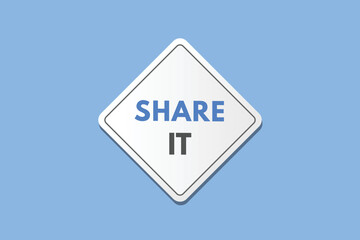share it text Button. share it Sign Icon Label Sticker Web Buttons
