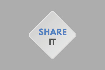share it text Button. share it Sign Icon Label Sticker Web Buttons
