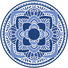 Obraz premium Color,flat,mandala,handdrawn,doodle,silhouette