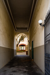 corridor of the old building
