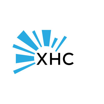 XHC letter logo. XHC blue image on white background and black letter. XHC technology  Monogram logo design for entrepreneur and business. XHC best icon.
