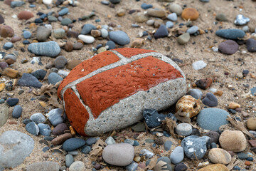 Brick on the beach