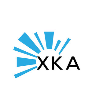 XKA letter logo. XKA blue image on white background and black letter. XKA technology  Monogram logo design for entrepreneur and business. XKA best icon.
