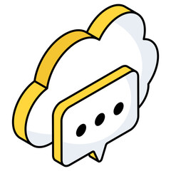 Modern design icon of cloud chatting