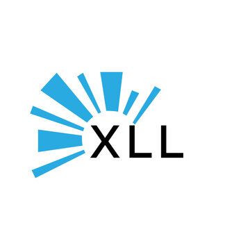 XLL letter logo. XLL blue image on white background and black letter. XLL technology  Monogram logo design for entrepreneur and business. XLL best icon.
