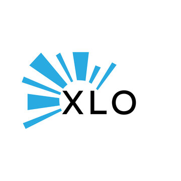 XLO letter logo. XLO blue image on white background and black letter. XLO technology  Monogram logo design for entrepreneur and business. XLO best icon.
