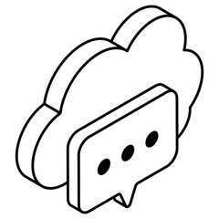 Modern design icon of cloud chatting