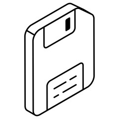 Trendy vector design of floppy disk 