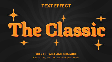 CLASSIC TEXT EFFECTvintage, retro, classic graphic style editable text effect