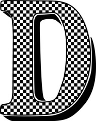 Checkered Alphabet & Number Designs