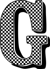 Checkered Alphabet & Number Designs