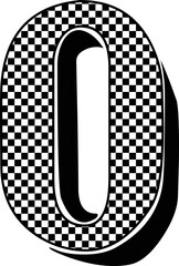 Checkered Alphabet & Number Designs