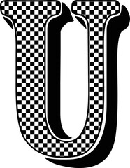 Checkered Alphabet & Number Designs