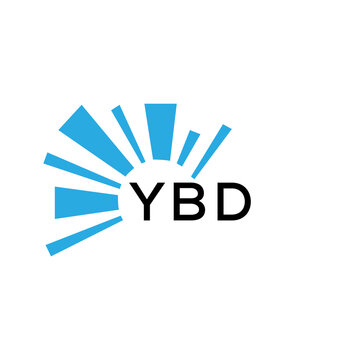 YBD letter logo. YBD blue image on white background and black letter. YBD technology  Monogram logo design for entrepreneur and business. YBD best icon.
