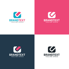 U letter logo design template