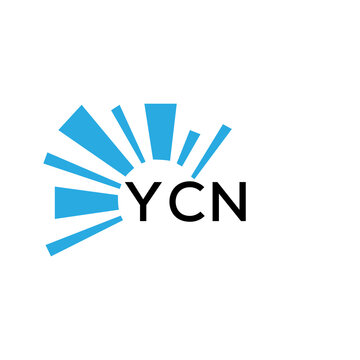 YCN letter logo. YCN blue image on white background and black letter. YCN technology  Monogram logo design for entrepreneur and business. YCN best icon.
