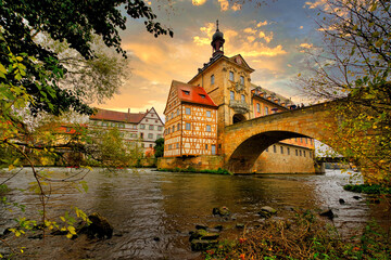 Fototapeta premium Altes Rathaus in Bamberg, Deutschland