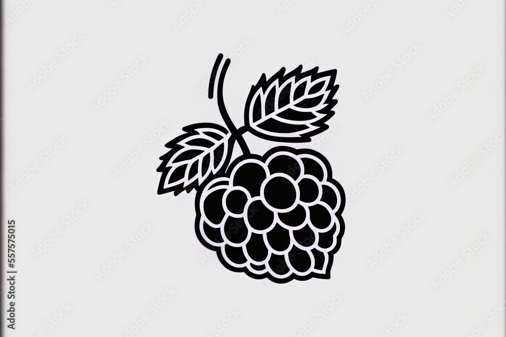 Poster a color, black and white, and outline raspberry icon is available. isolated symbol for a sign. gener