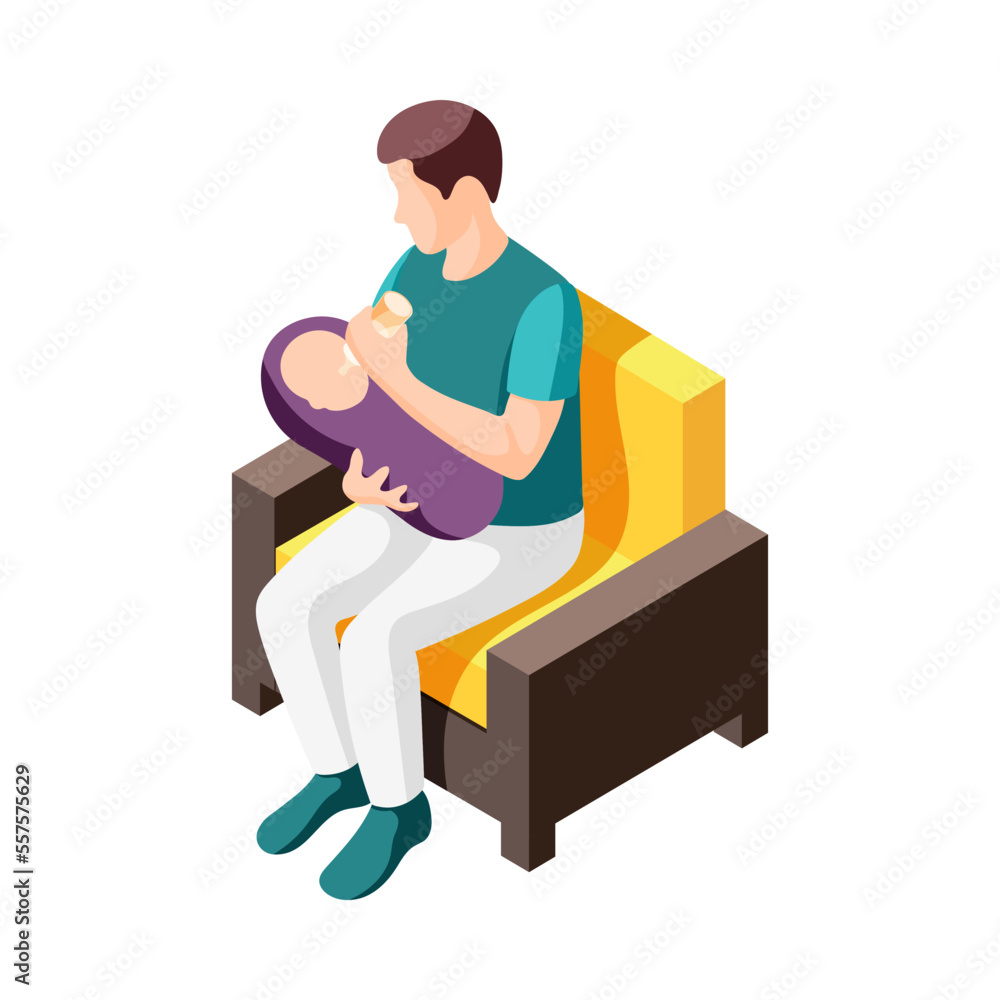 Poster father on maternity leave icon