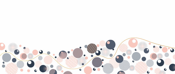 Modern geometric background with circles for text. Abstract creative concept for flyer, invitation, card, background, poster design. Circle of multi-layer overlay.