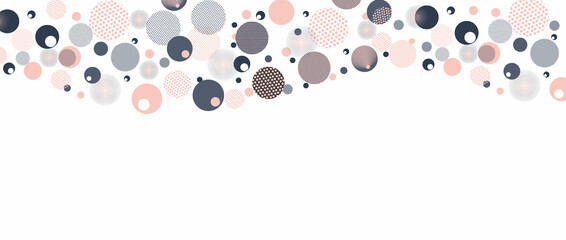 Modern geometric background with circles for text. Abstract creative concept for flyer, invitation, card, background, poster design. Circle of multi-layer overlay.