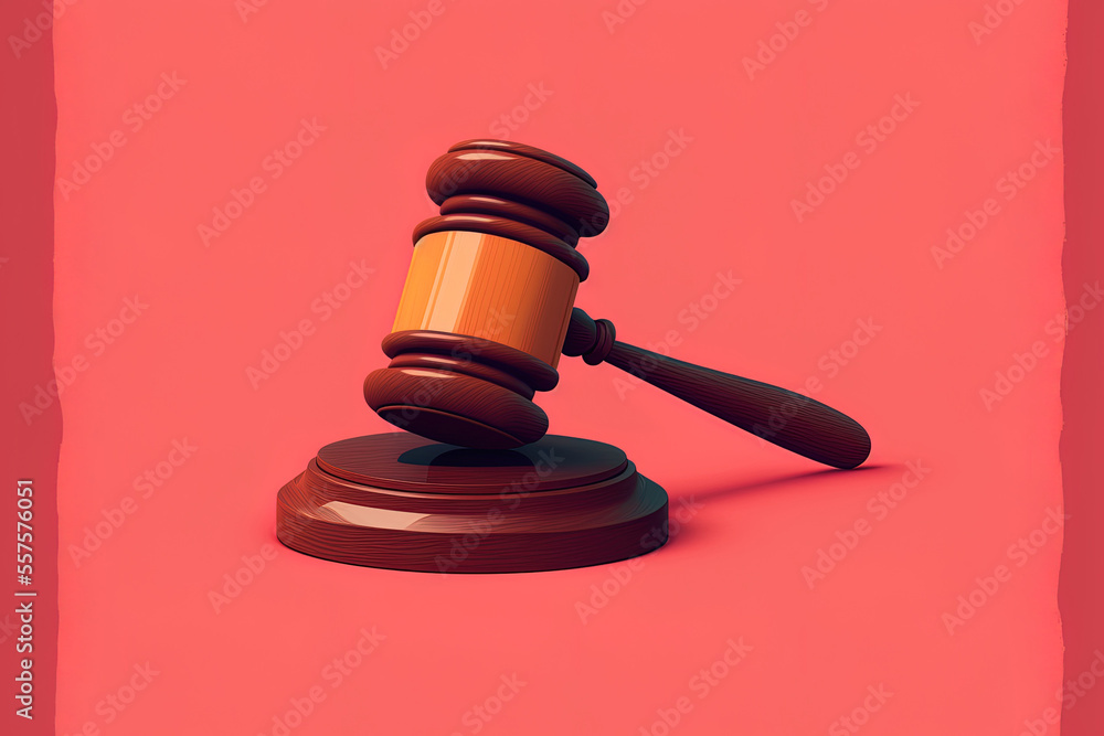 Aufkleber an example of a judge's gavel. simple web and app icons. stylish modern design. on a pink backdrop, 