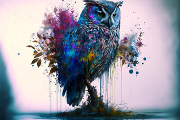 the most beautiful owl. Generative AI	