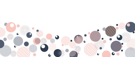 Modern geometric background with circles for text. Abstract creative concept for flyer, invitation, card, background, poster design. Circle of multi-layer overlay.