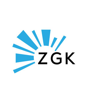 ZGK letter logo. ZGK blue image on white background and black letter. ZGK technology  Monogram logo design for entrepreneur and business. ZGK best icon.
