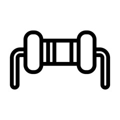 resistor line icon illustration vector graphic