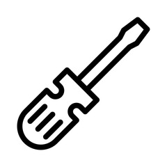 screwdriver line icon illustration vector graphic