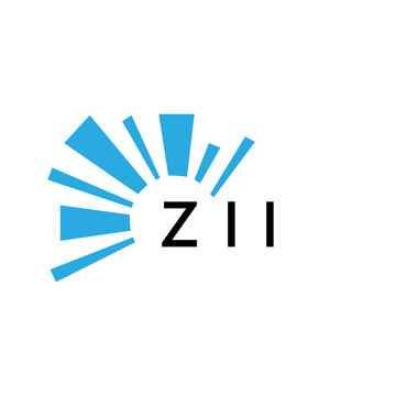 ZII letter logo. ZII blue image on white background and black letter. ZII technology  Monogram logo design for entrepreneur and business. ZII best icon.
