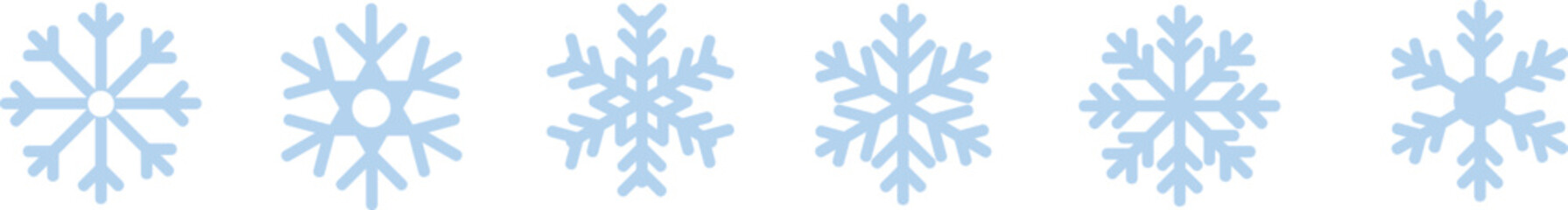 Set of blue Snowflakes icons. Black snowflake. Snowflakes template. Snowflake winter. Snowflakes icons. Snowflake vector icon