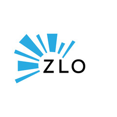 ZLO letter logo. ZLO blue image on white background and black letter. ZLO technology  Monogram logo design for entrepreneur and business. ZLO best icon.
