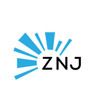 ZNJ letter logo. ZNJ blue image on white background and black letter. ZNJ technology  Monogram logo design for entrepreneur and business. ZNJ best icon.
