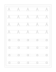 ABC Alphabet Letter Tracing Aa