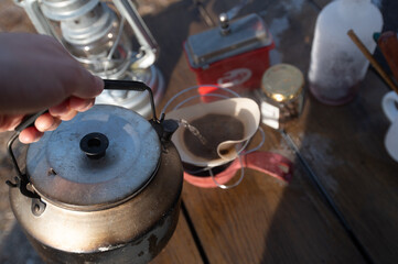 キャンプでコーヒー