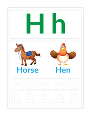 ABC Alphabet Letter Tracing H