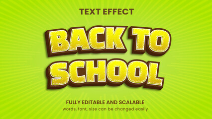 back to school style editable text effect