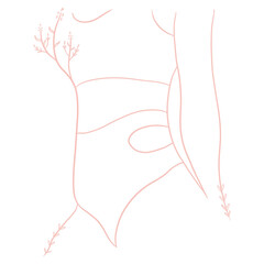 Woman Body Line Art