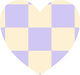 aesthetics cute checkers checkerboard heart shape decoration