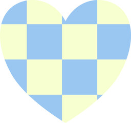 Obraz premium aesthetics cute checkers checkerboard heart shape decoration