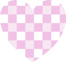 aesthetics cute checkers checkerboard heart shape decoration