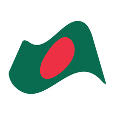 Bangladesh flag on white background. Vector illustration.