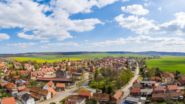 The village of Anderbeck Huy from above (Harz region, Germany)